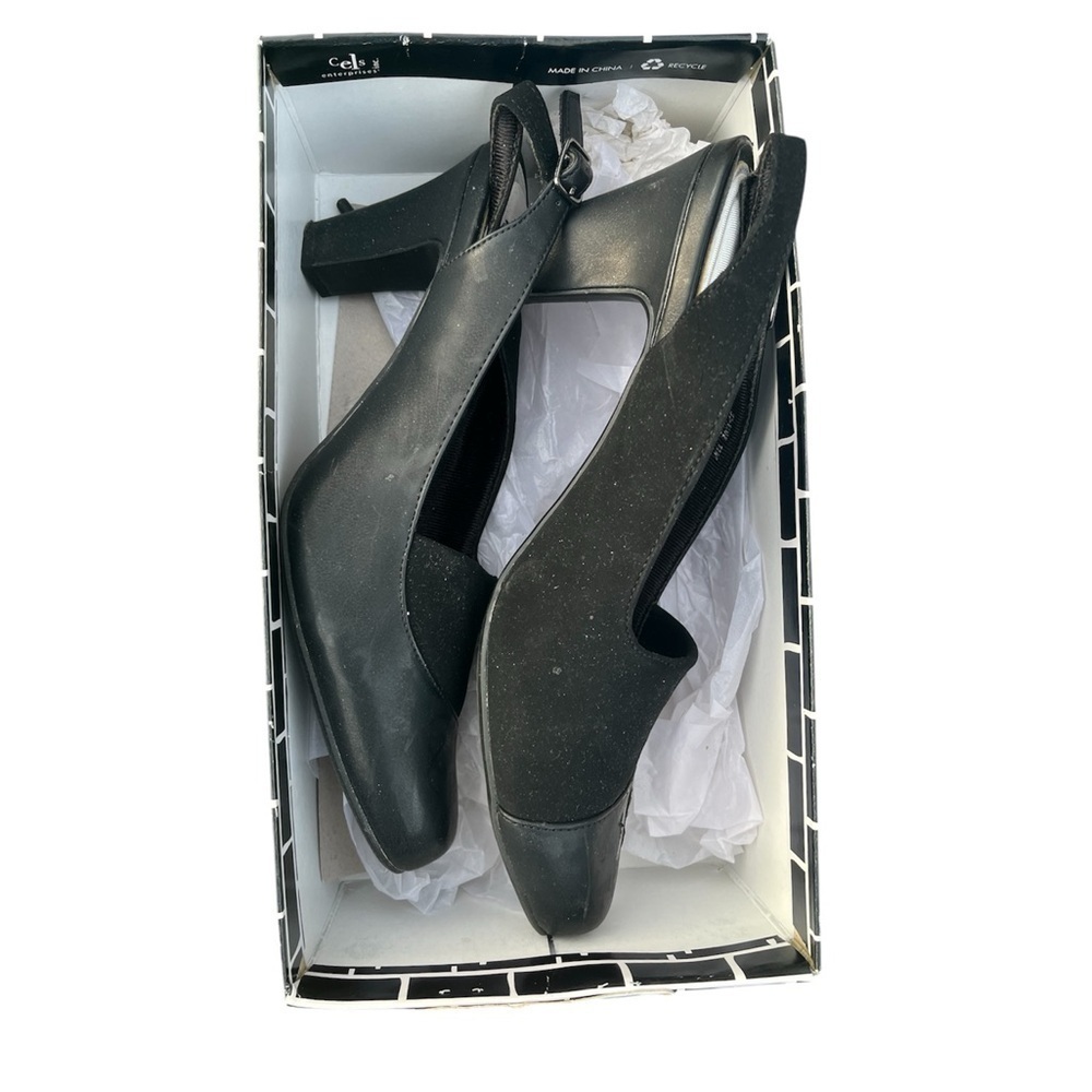 Women’s black by East Street closed toe open heel size 10 - Picture 3 of 5